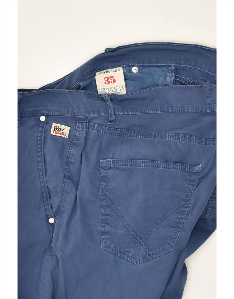 ROY ROGERS Mens Slim Chino Trousers W35 L34 Blue Cotton | Vintage Roy Rogers | Thrift | Second-Hand Roy Rogers | Used Clothing | Messina Hembry 