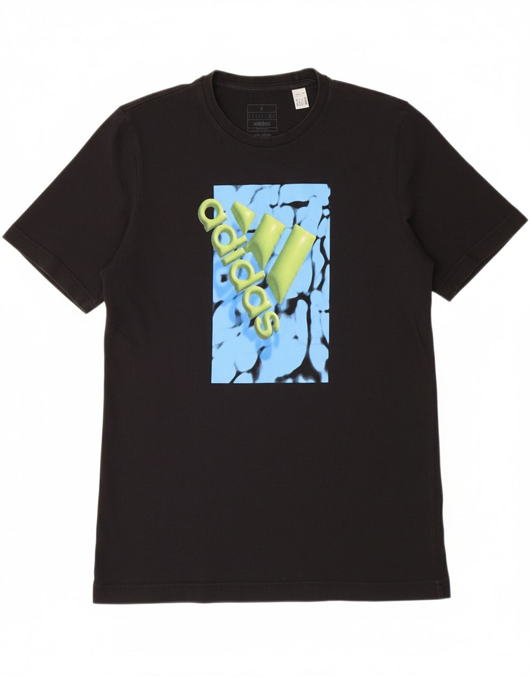 ADIDAS Mens Graphic T-Shirt Top Small Black Cotton Vintage Adidas and Second-Hand Adidas from Messina Hembry 