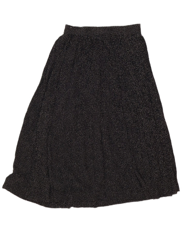 Lemon Womens Midi Skirt IT 44 Medium W30 Black Spotted Viscose