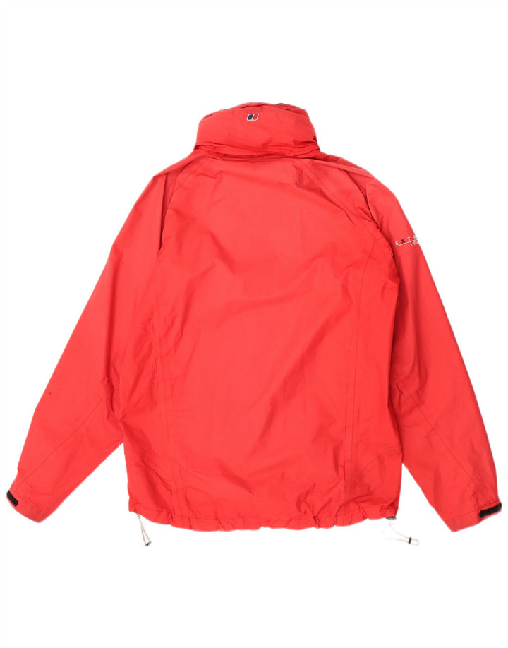 Berghaus Mens Hooded Rain Jacket UK 38 Medium Red Nylon