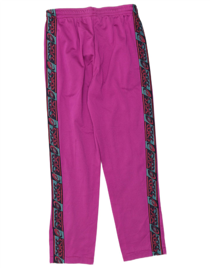 Asics Mens Graphic Full Tracksuit Small Pink Colourblock Polyamide Retro