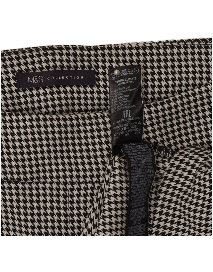 Marks & Spencer Womens Pencil Skirt UK 16 Large W32 Grey Houndstooth