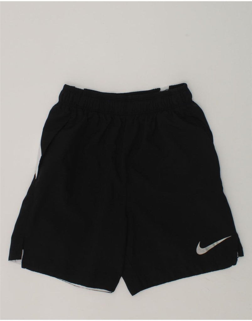 NIKE Boys Dri Fit Standard Fit Sport Shorts 10-11 Years Medium Black | Vintage Nike | Thrift | Second-Hand Nike | Used Clothing | Messina Hembry 