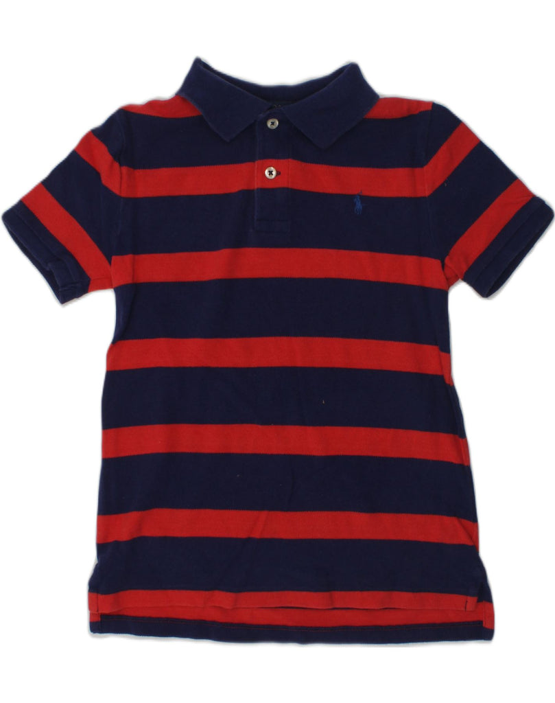 POLO RALPH LAUREN Girls Polo Shirt 6-7 Years Red Striped Cotton | Vintage Polo Ralph Lauren | Thrift | Second-Hand Polo Ralph Lauren | Used Clothing | Messina Hembry 