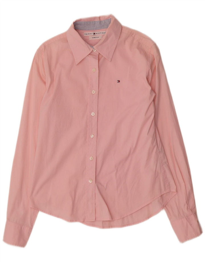 Tommy Hilfiger Womens Shirt US 8 Medium Pink Cotton