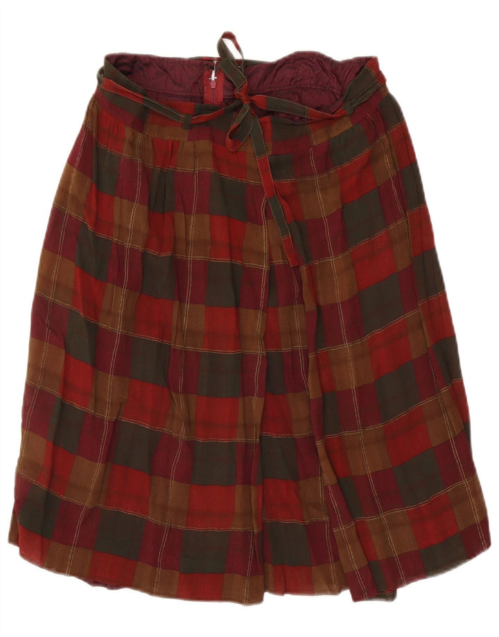 Vintage Womens A-Line Skirt W30 Medium Red Plaid