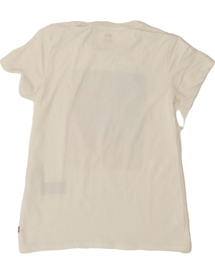 LEVI'S Mens Graphic T-Shirt Top Small White Cotton Vintage Levi's and Second-Hand Levi's from Messina Hembry 