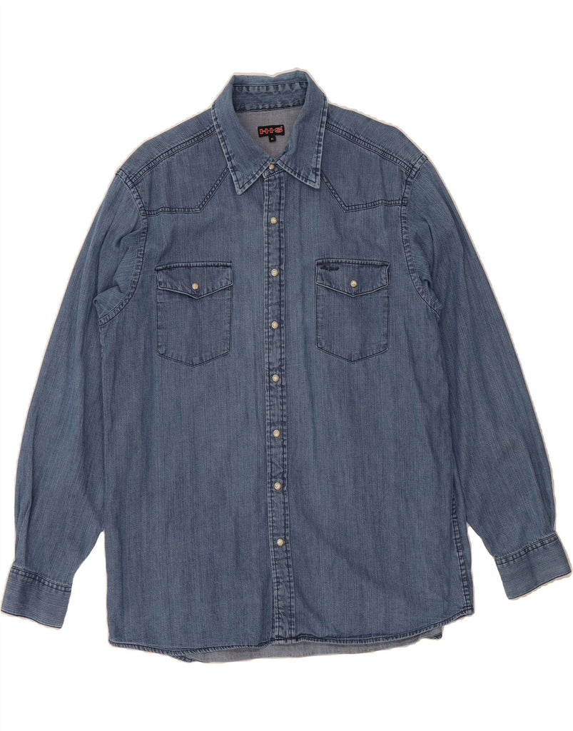 H.I.S Mens Denim Shirt XL Blue Cotton Vintage H.I.S and Second-Hand H.I.S from Messina Hembry 