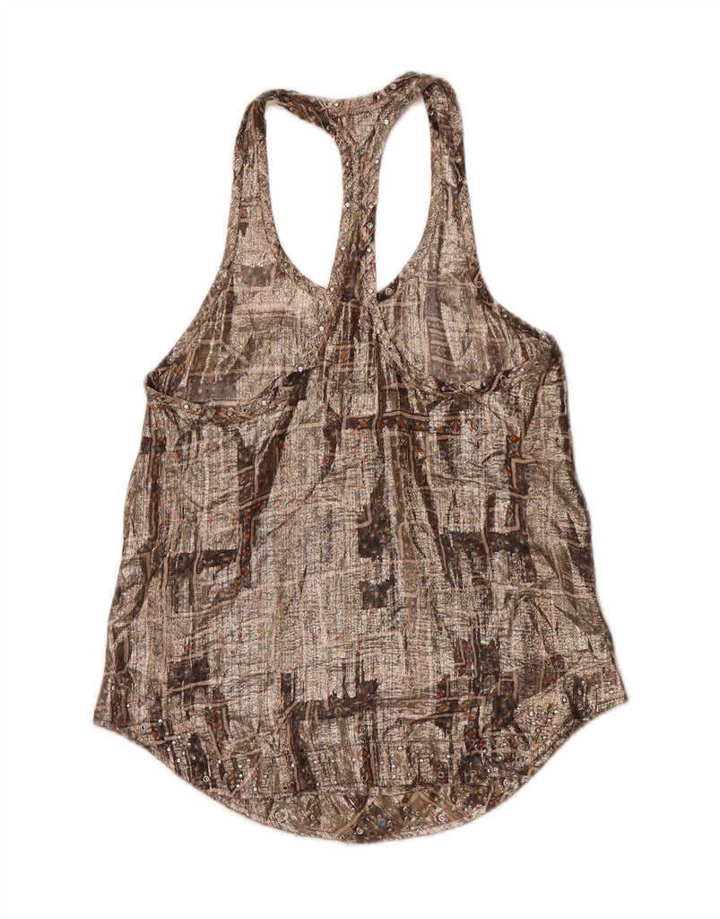 H&M Womens Abstract Pattern Sleeveless Blouse Top EU 34 XS Grey Silk Vintage H&M and Second-Hand H&M from Messina Hembry 