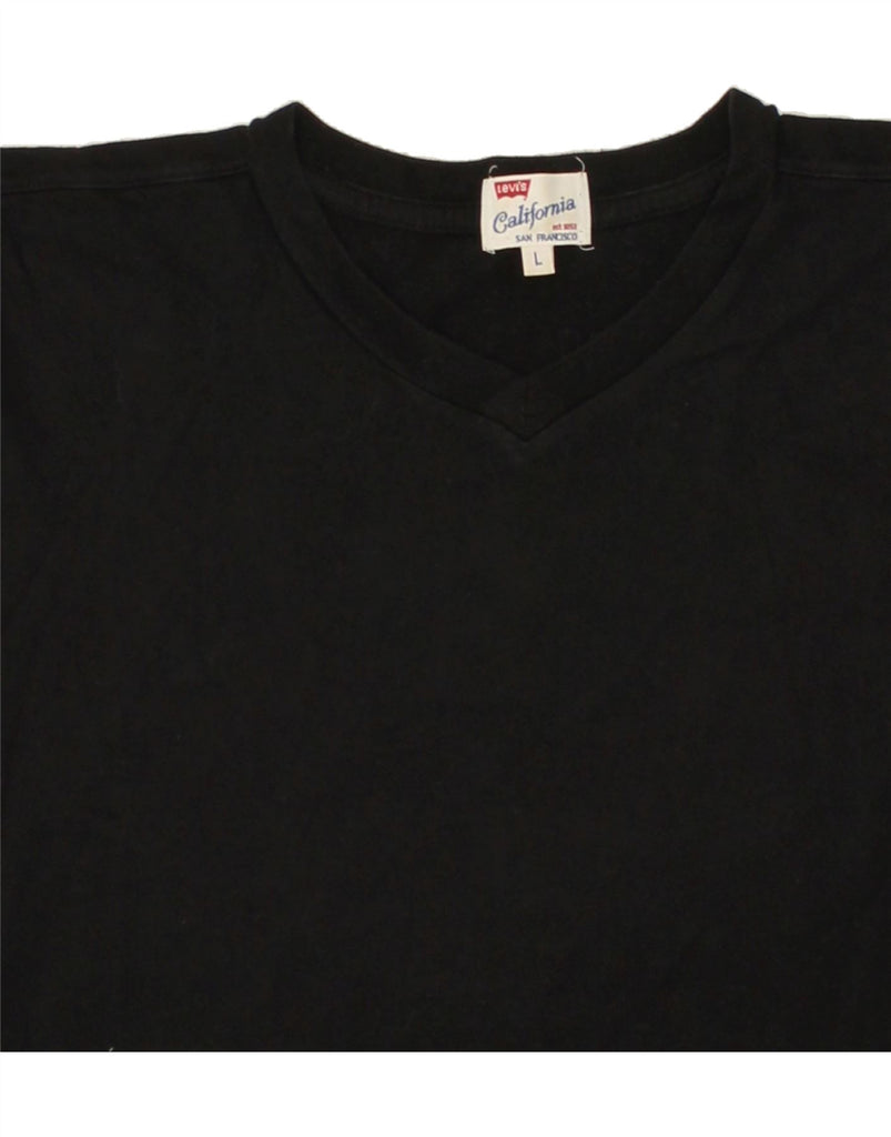 LEVI'S Mens T-Shirt Top Large Black Cotton Vintage Levi's and Second-Hand Levi's from Messina Hembry 