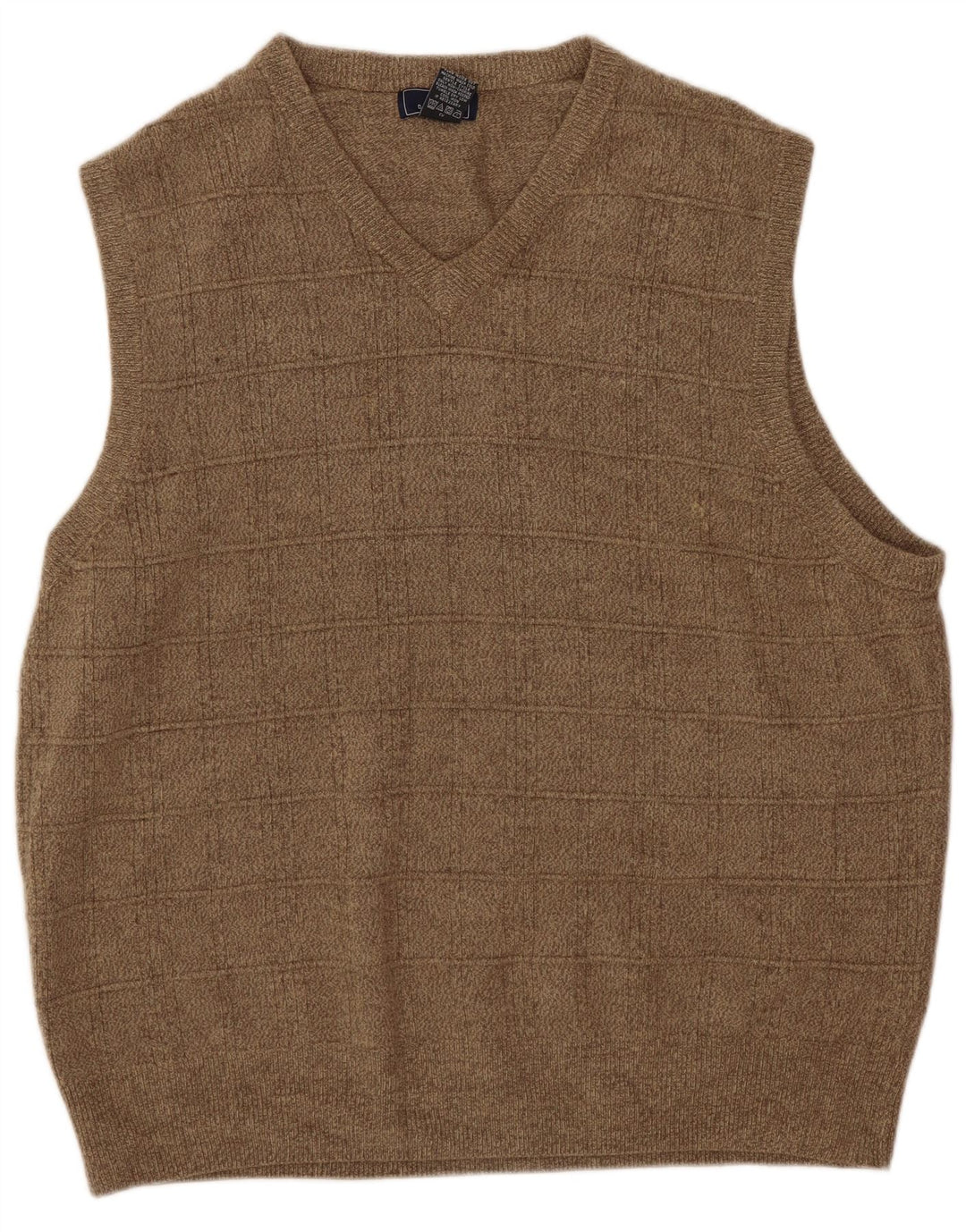 Dockers Mens Vest Tank Top XL Brown Acrylic
