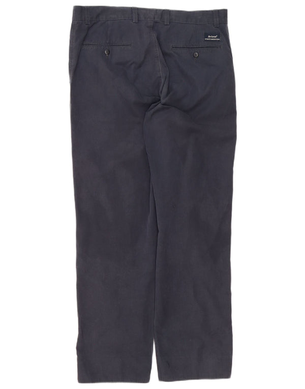 Avirex Mens Regular Chino Trousers W34 L30 Navy Blue Cotton