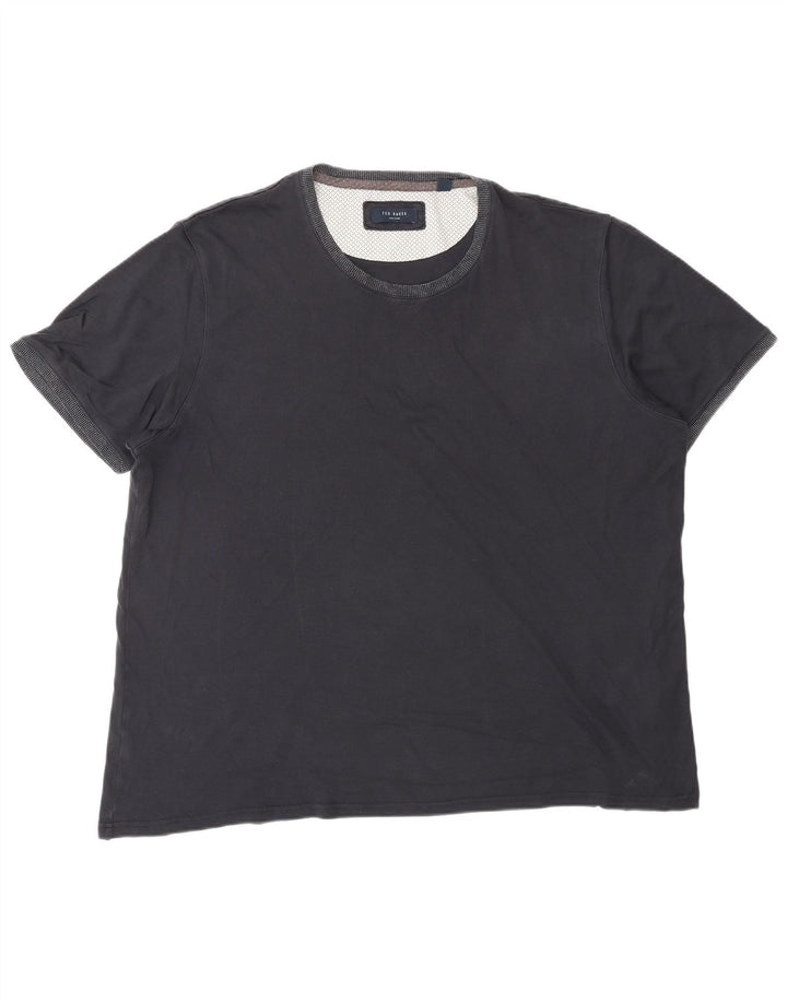 TED BAKER Mens T-Shirt Top 2XL Navy Blue Cotton
