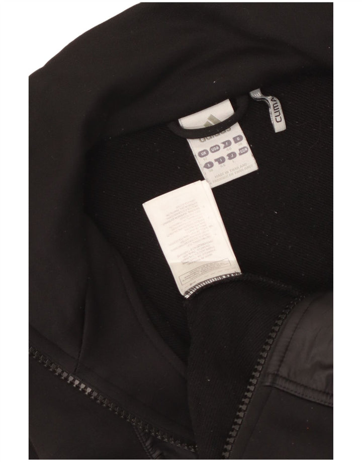 Adidas Womens Climalite Tracksuit Top Jacket UK 12 Medium  Black Polyester