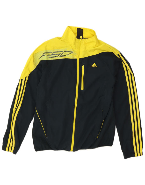 Adidas Boys F50 Graphic Tracksuit Top Jacket 13-14 Years Black Colourblock
