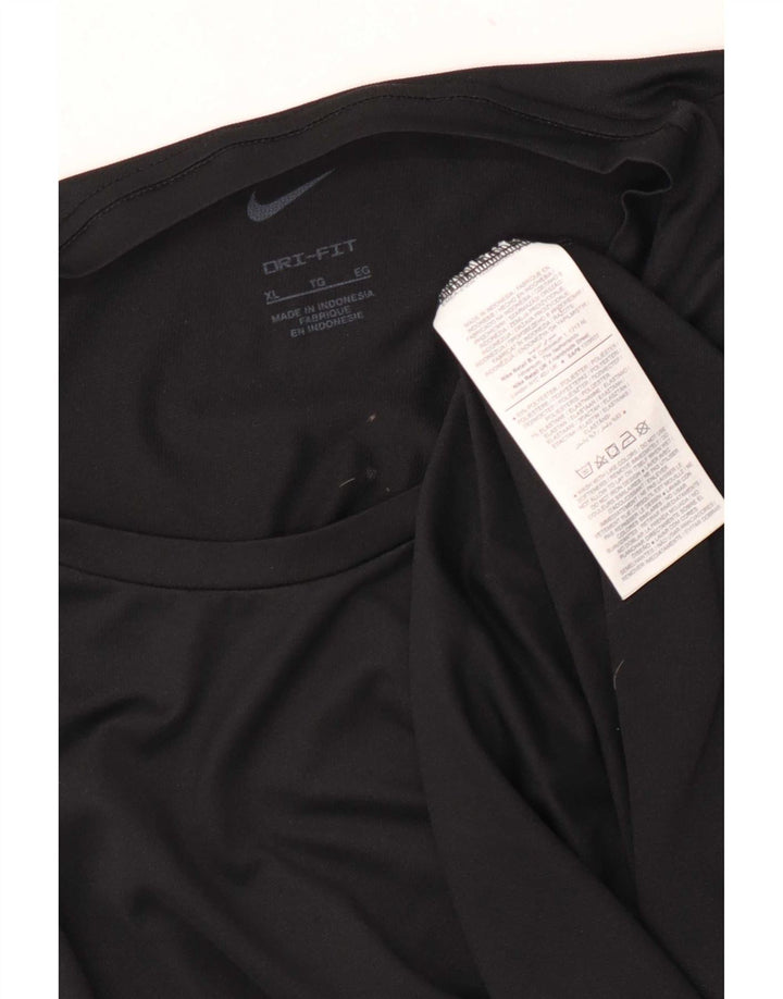 Nike Mens Dri Fit T-Shirt Top XL Black Polyester