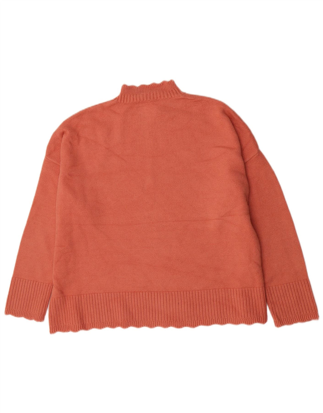 Oasis Womens Turtle Neck Jumper Sweater UK 16 Large Orange Viscose