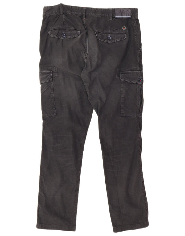 AT.P.CO Mens Slim Cargo Trousers IT 50 Large W34 L30 Navy Blue Cotton