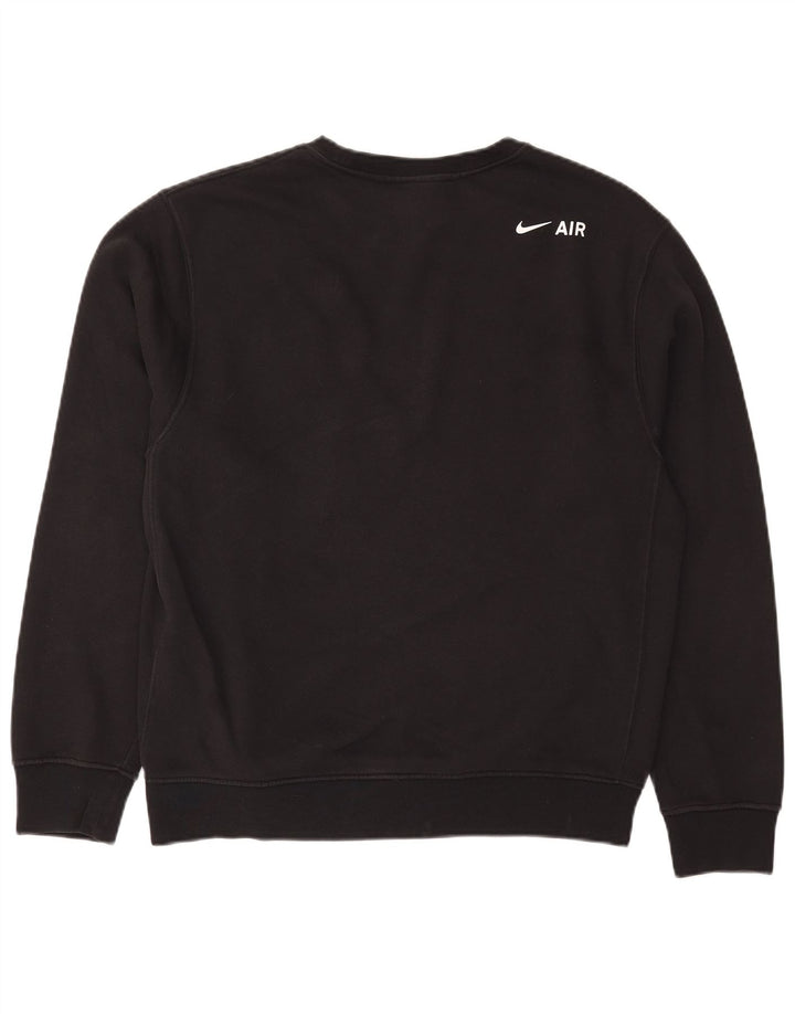 Nike Mens Graphic Sweatshirt Jumper Medium Black Cotton