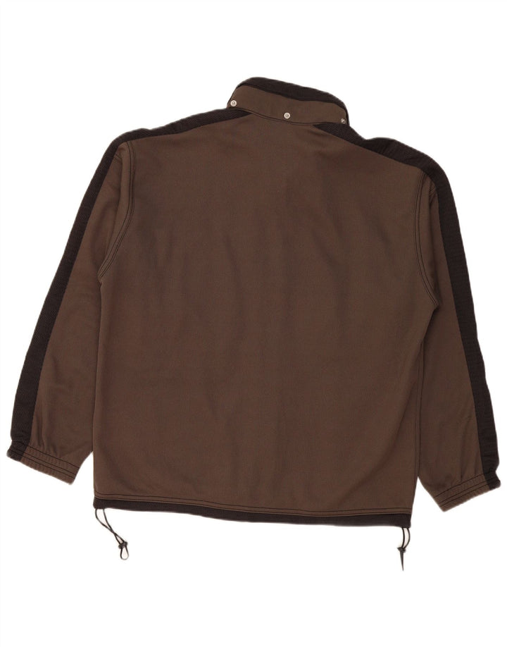 Diadora Mens Tracksuit Top Jacket UK 40 Medium Khaki Colourblock Polyester