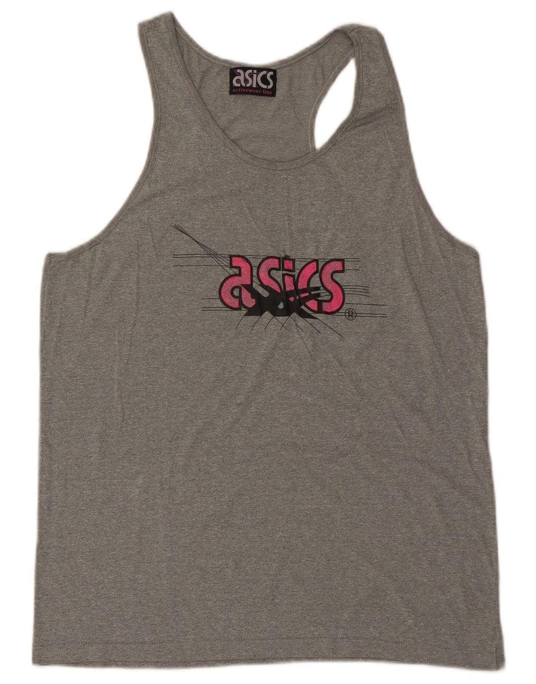ASICS Mens Graphic Vest Top Medium Grey