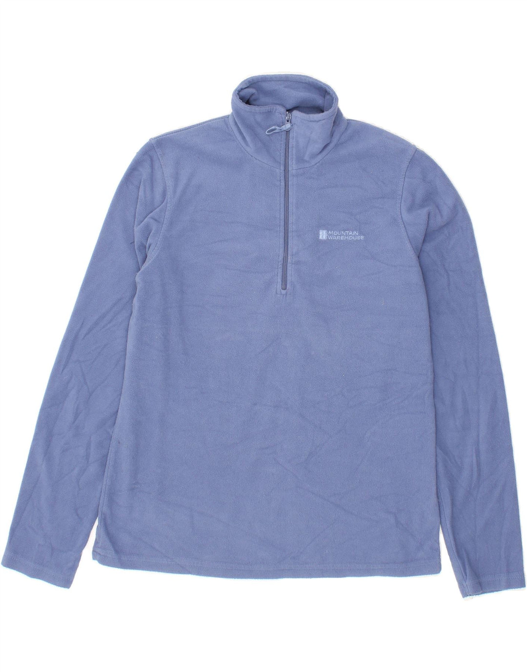 MOUNTAIN WAREHOUSE Womens Zip Neck Fleece Jumper UK 14 Medium Blue Vintage Mountain Warehouse and Second-Hand Mountain Warehouse from Messina Hembry 