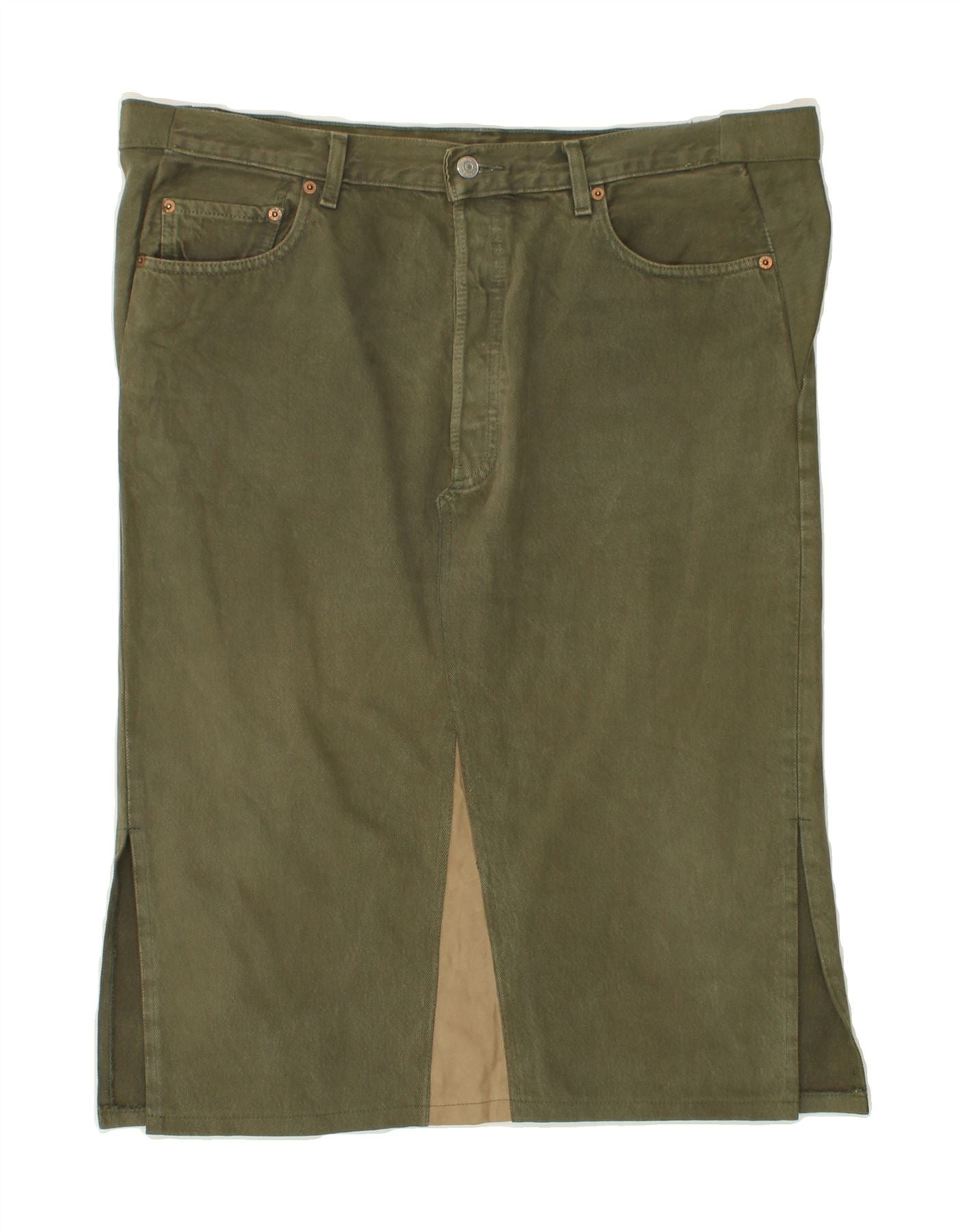 Levi's khaki skirt best sale