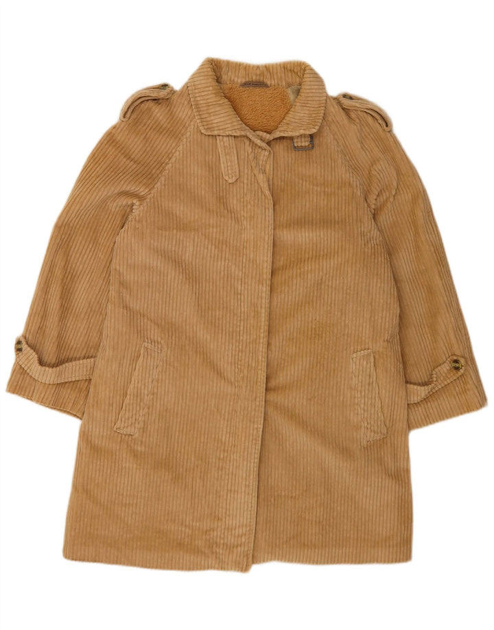 Salco Womens Corduroy Overcoat UK 14 Medium Beige