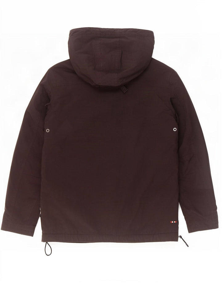 Napapijri Mens Graphic Hooded Anorak Jacket UK 38 Medium Black Polyamide