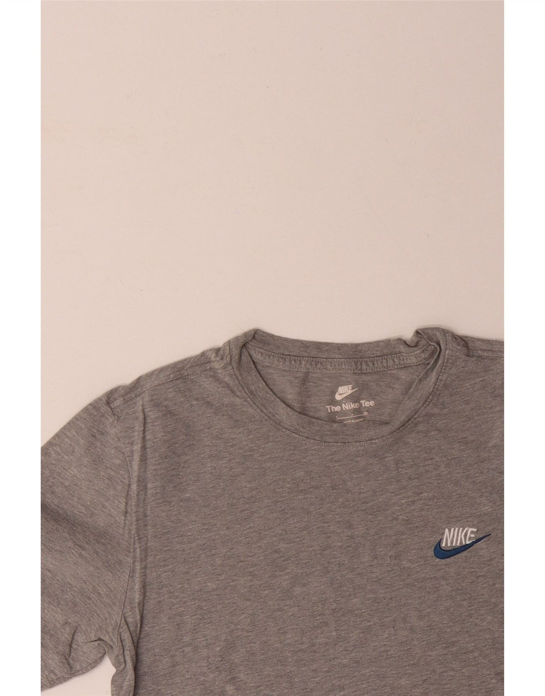 NIKE Mens T-Shirt Top Small Grey Cotton