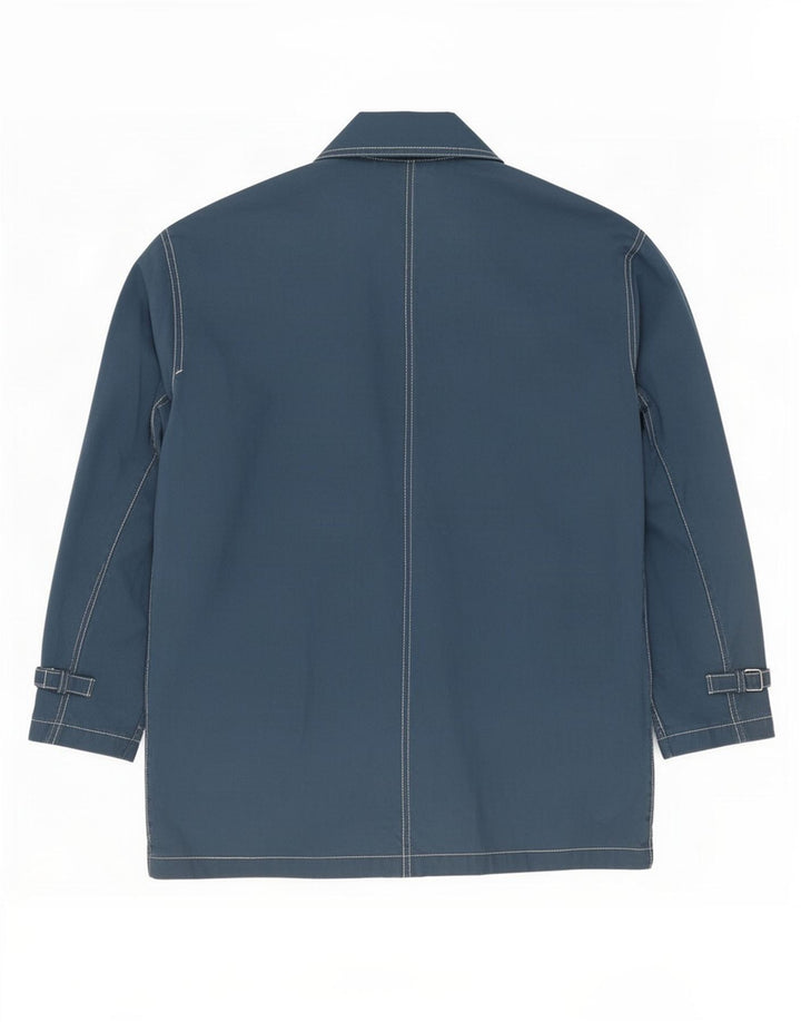 Carol Womens Oversized Utility Jacket EU 40 Medium Blue Cotton