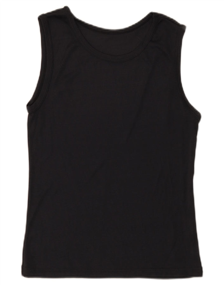 St. Bernard Girls Vest Top 14-15 Years Black Tactel