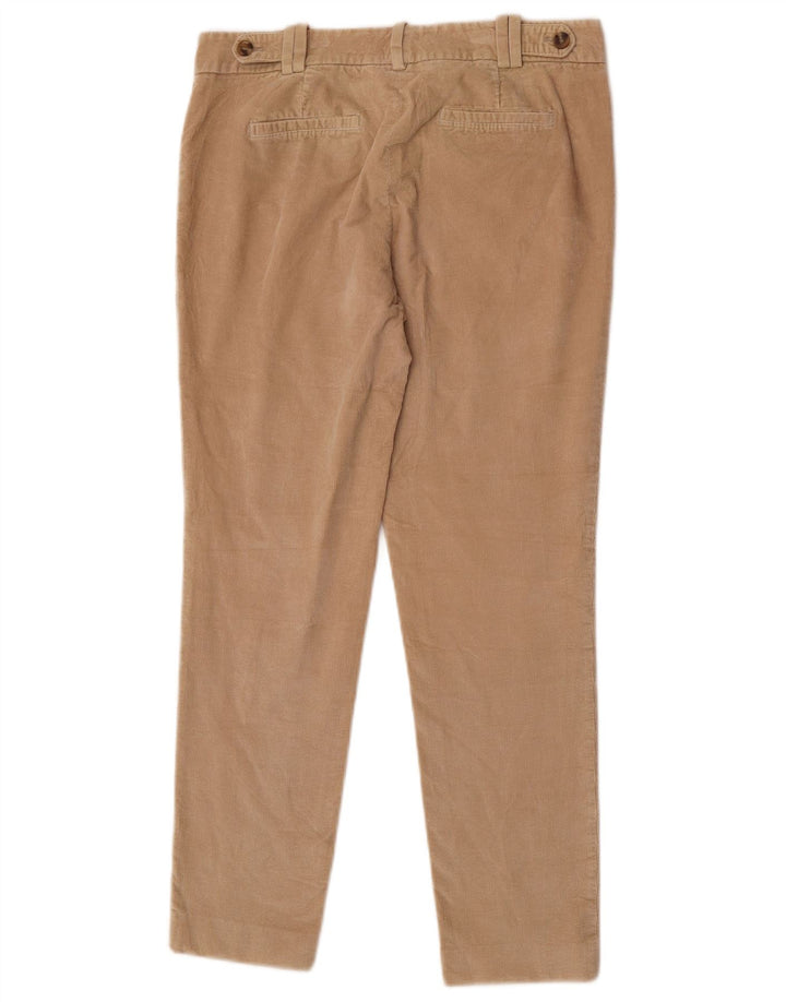 Massimo Dutti Womens Slim Corduroy Trousers EU 40 Medium W30 L27 Beige