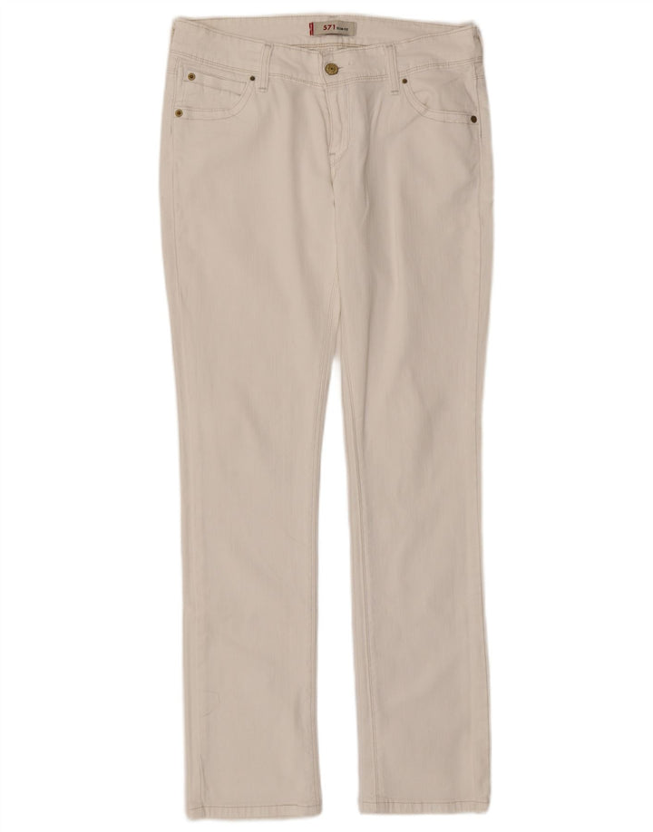 Levi's Womens 571 Slim Jeans W30 L32 White
