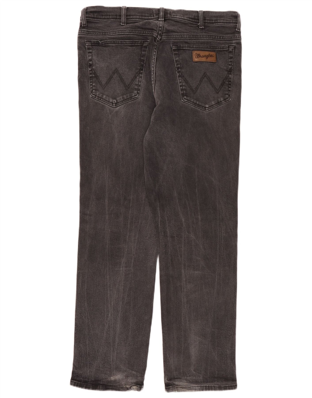 Wrangler Mens Texas Stretch Straight Jeans W38 L32 Grey Cotton