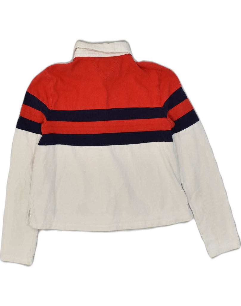 TOMMY HILFIGER Girls Long Sleeve Rugby Polo Shirt 12-13 Years Large Red | Vintage Tommy Hilfiger | Thrift | Second-Hand Tommy Hilfiger | Used Clothing | Messina Hembry 