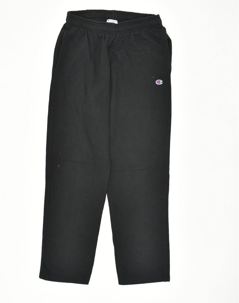 CHAMPION Mens Tracksuit Trousers Medium Black Cotton | Vintage Champion | Thrift | Second-Hand Champion | Used Clothing | Messina Hembry 