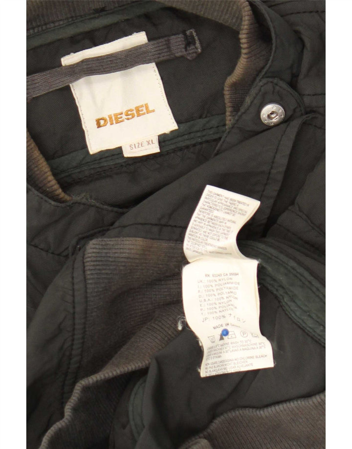 Diesel Womens Military Jacket UK 18 XL Black Nylon