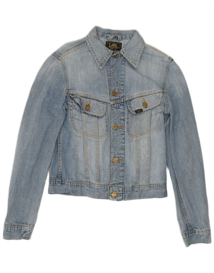 Lee Womens Denim Jacket UK 12 Medium Blue Cotton