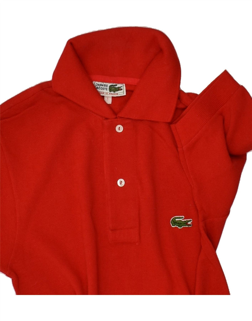 LACOSTE Mens Polo Shirt Size 1 2XS Red Cotton | Vintage Lacoste | Thrift | Second-Hand Lacoste | Used Clothing | Messina Hembry 