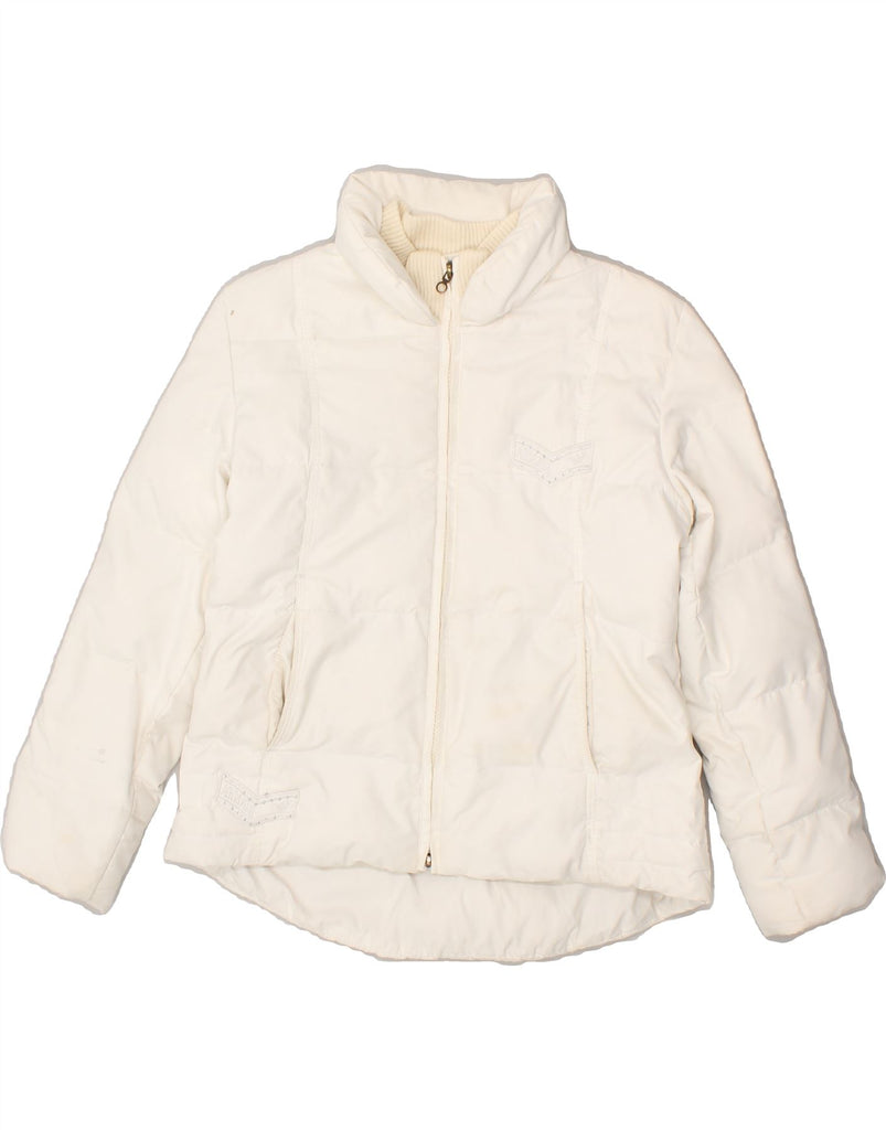 ARMANI JUNIOR Girls Padded Jacket 9-10 Years White Polyester | Vintage Armani Junior | Thrift | Second-Hand Armani Junior | Used Clothing | Messina Hembry 