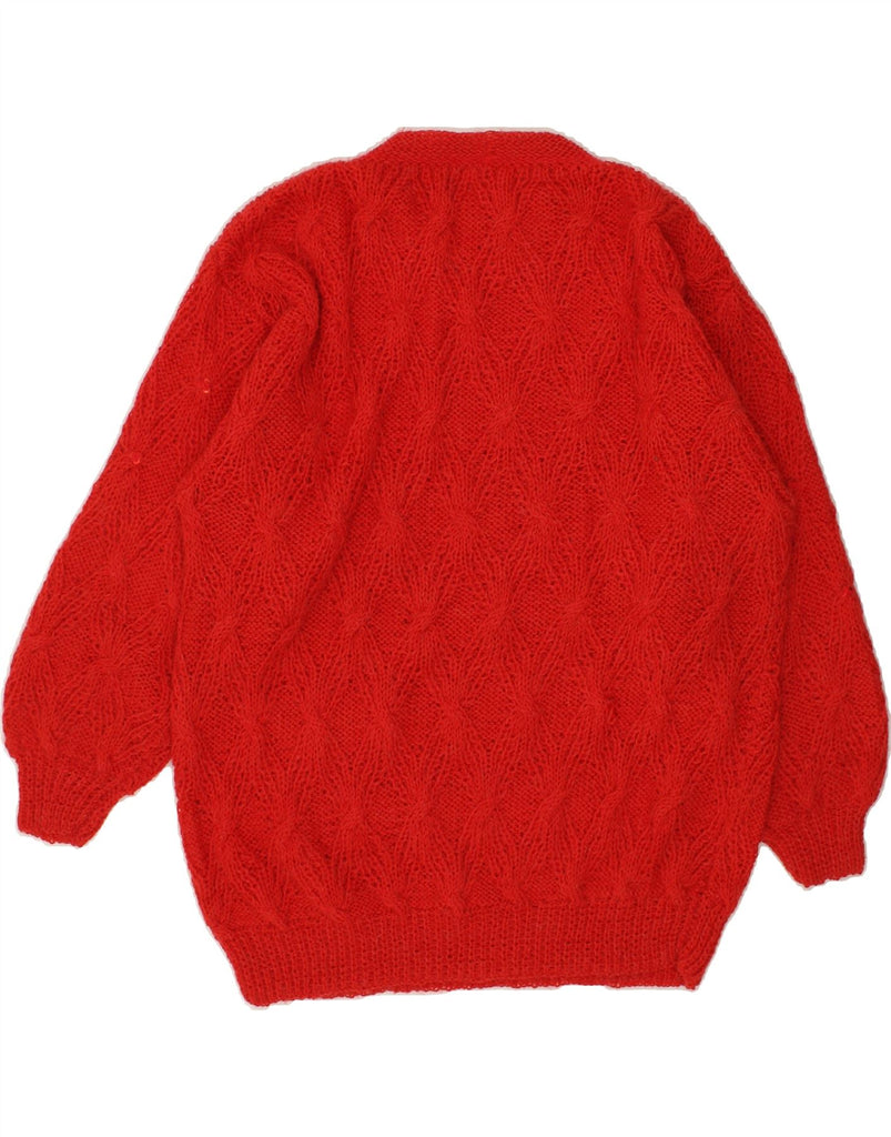 VINTAGE Womens Boat Neck Jumper Sweater UK 16 Large Red | Vintage Vintage | Thrift | Second-Hand Vintage | Used Clothing | Messina Hembry 