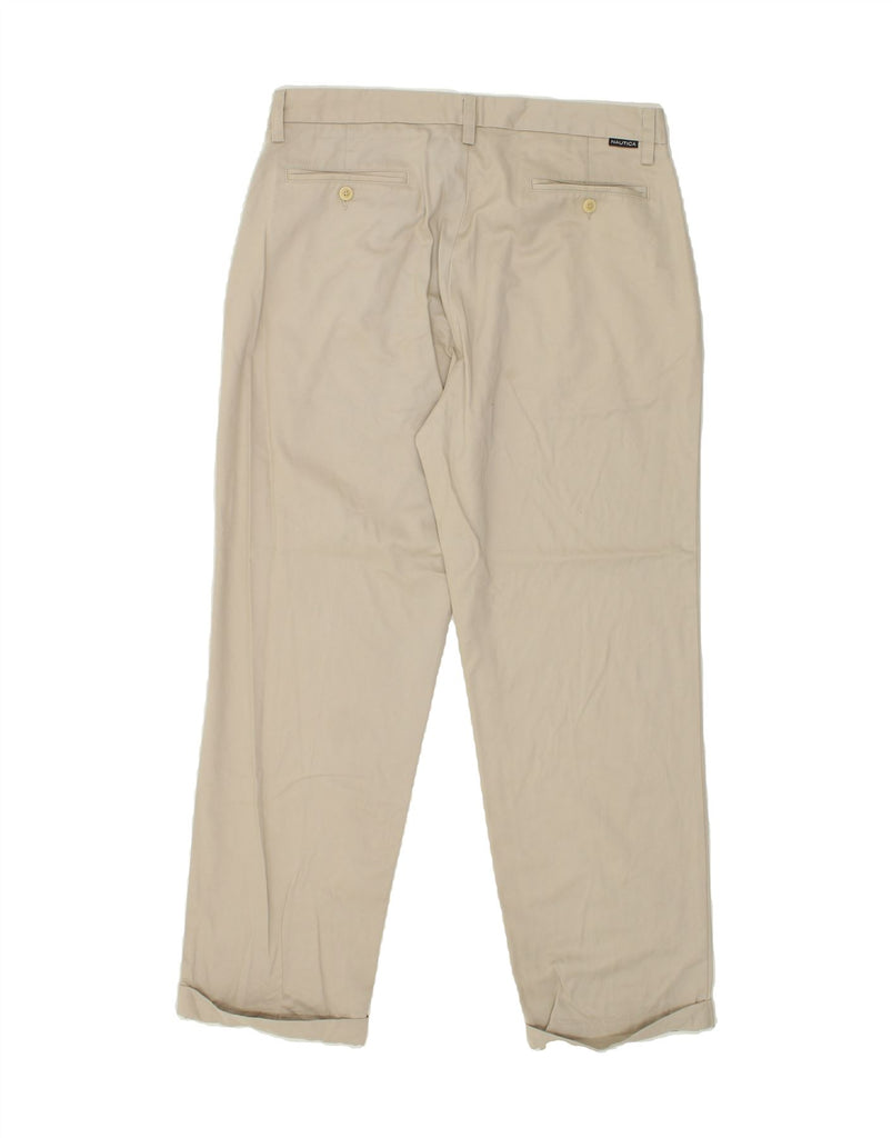 NAUTICA Mens Rigger Pegged Chino Trousers W34 L30 Beige Cotton | Vintage Nautica | Thrift | Second-Hand Nautica | Used Clothing | Messina Hembry 