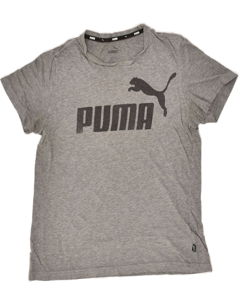 PUMA Mens Graphic T-Shirt Top XS Grey Cotton | Vintage Puma | Thrift | Second-Hand Puma | Used Clothing | Messina Hembry 