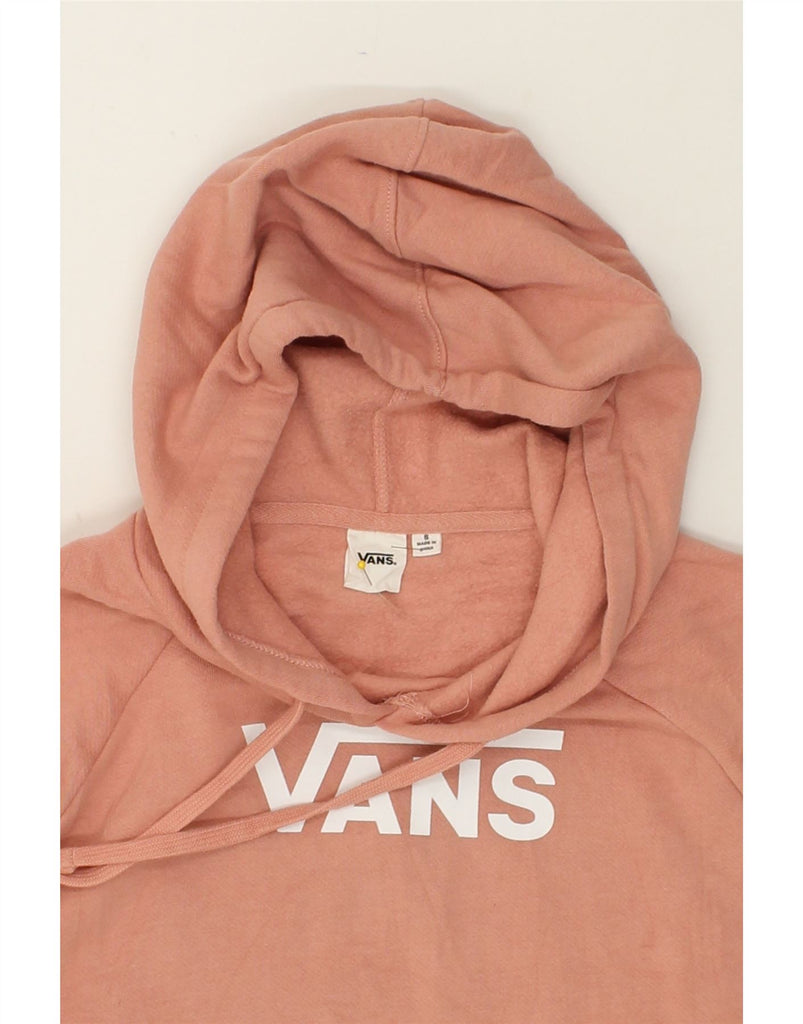 VANS Womens Oversized Graphic Hoodie Jumper UK 10 Small Orange Cotton | Vintage Vans | Thrift | Second-Hand Vans | Used Clothing | Messina Hembry 