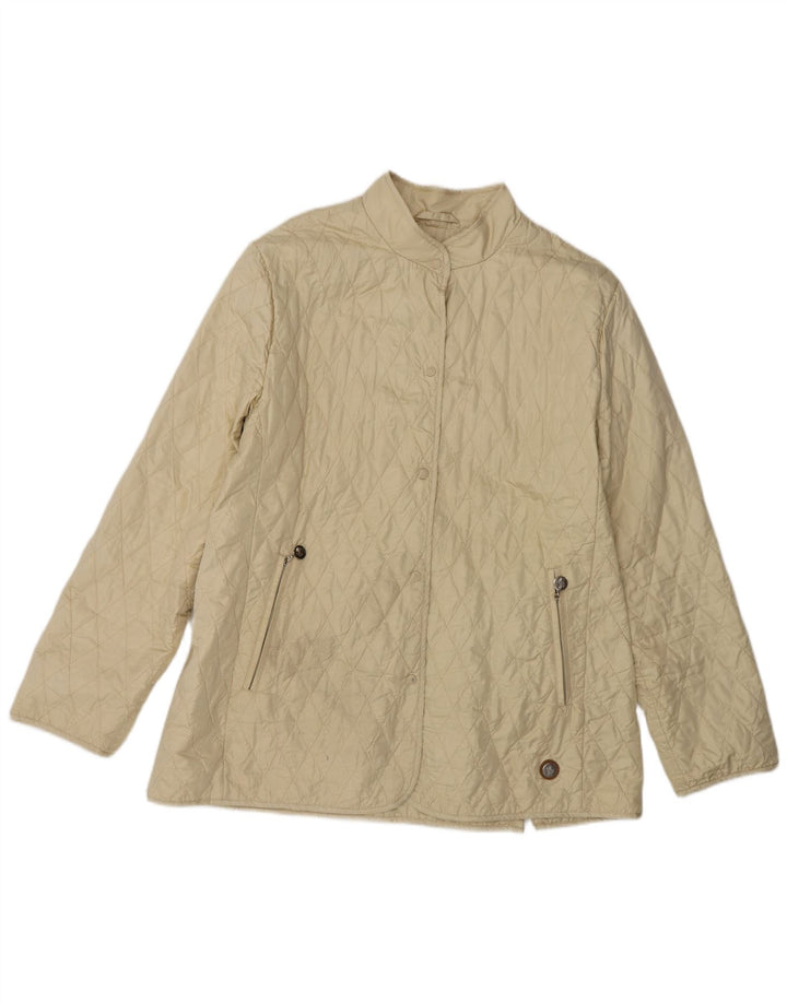 Moncler Womens Quilted Jacket Size 4 XL Beige