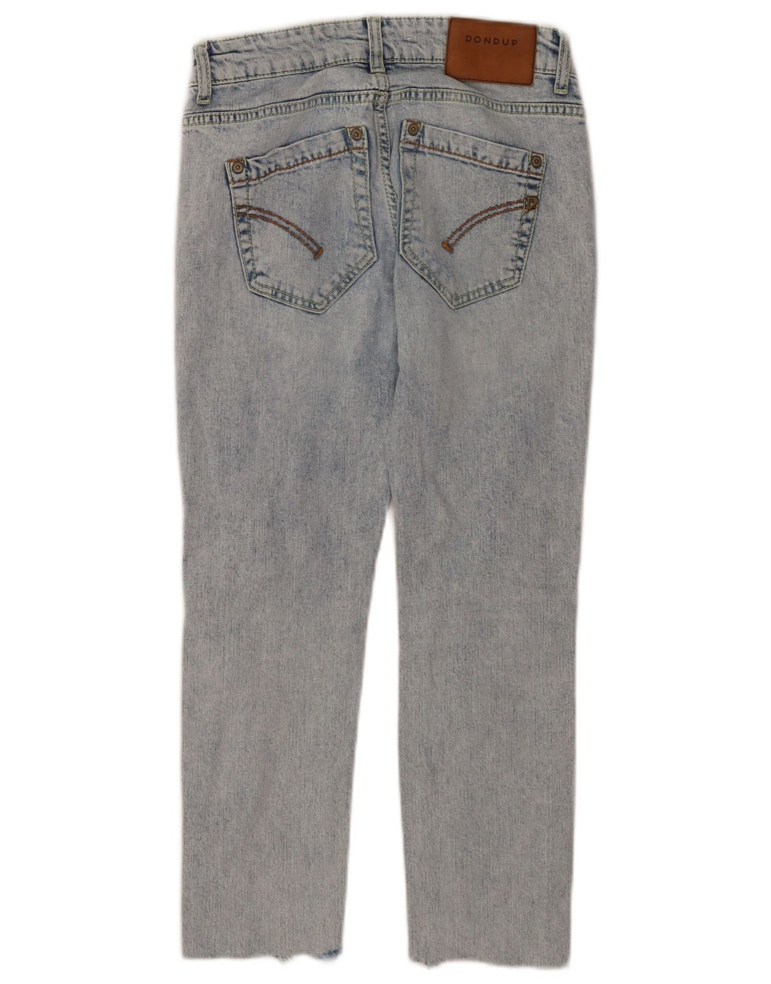 Dondup Womens Distressed Cropped Jeans W26 L23 Blue Cotton