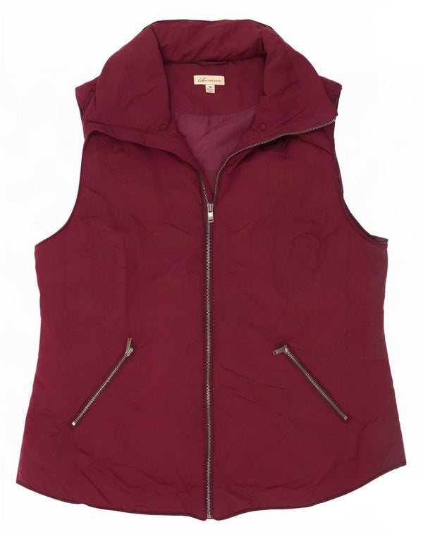 Marks & Spencer Womens Autograph Padded Gilet UK 16 Large Burgundy