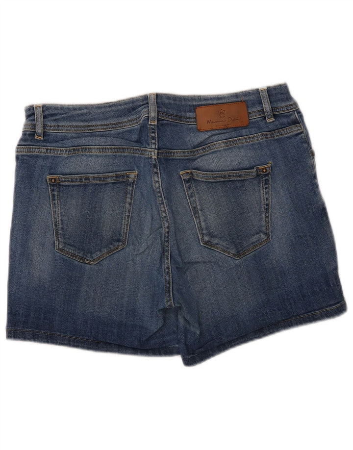 MASSIMO DUTTI Womens Denim Shorts W32 Large Blue Cotton