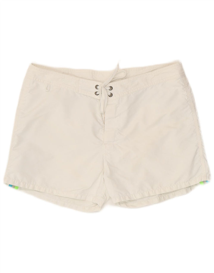 Sundek Mens Swimming Shorts Large  White Nylon
